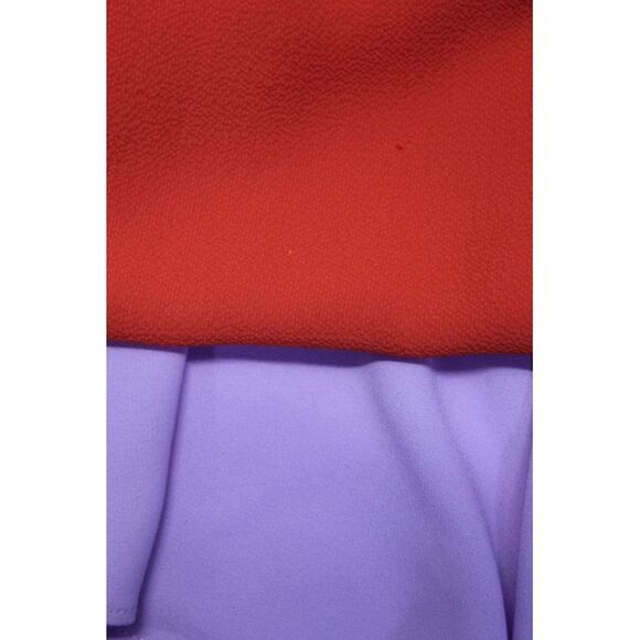Chris Gramer Vince Camuto Womens Chiffon Crepe Tops Purple Orange Size 3 M Lot 2 - Picture 3 of 6